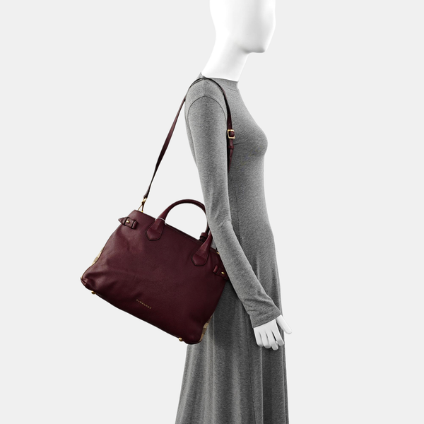 The Banner Medium Calfskin Red