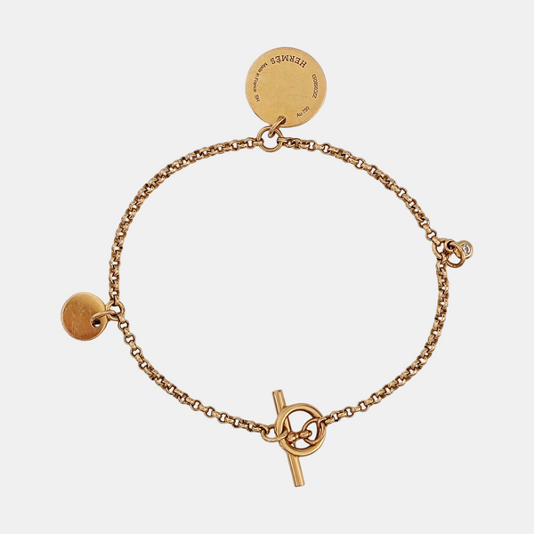 Hermes Ex-Libris 18k Rose Gold Bracelet