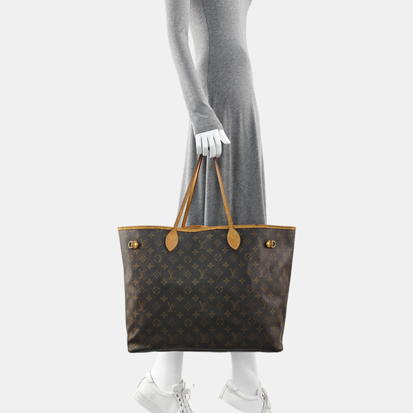 NEVERFULL GM Monogram Coated Canvas Brown