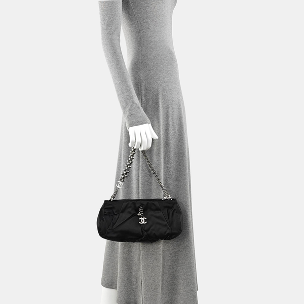 Nylon Top Handle Bag Black