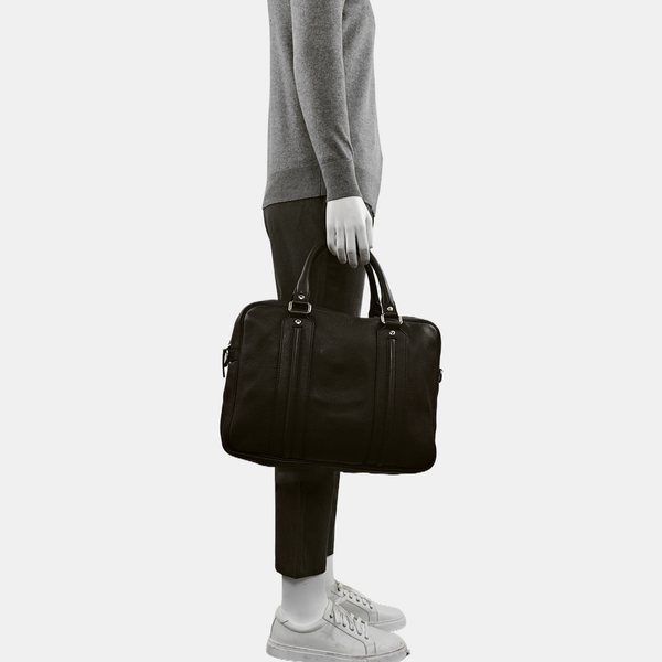 Calfskin Top Handle Bag Brown