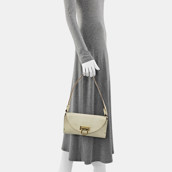 Calfskin Top Handle Bag White