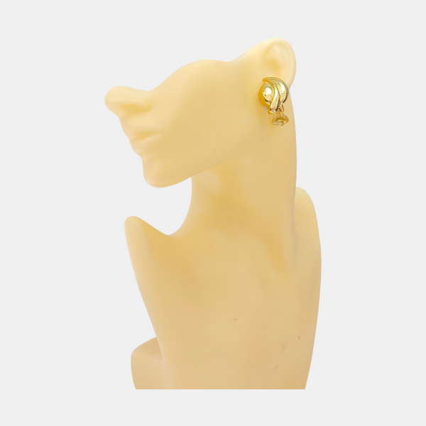 Metal Gold Clip On Earrings