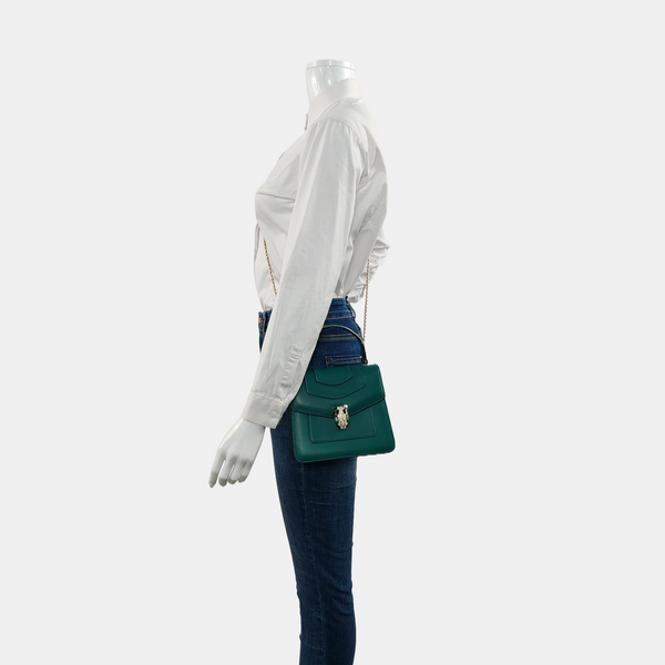 SERPENTI FOREVER Small Calfskin Green