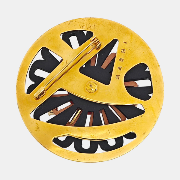 Metal Gold Brooch