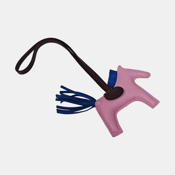 Leather Bag Charm Red
