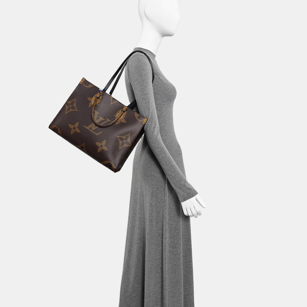 ONTHEGO MM Monogram Coated Canvas Brown