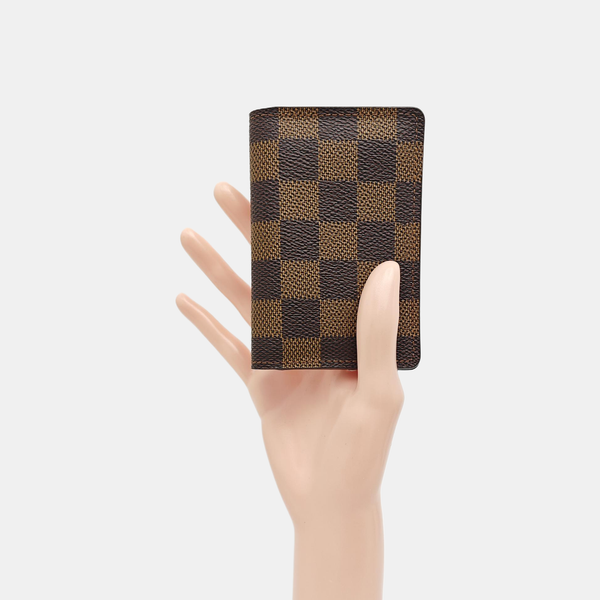 Damier Ebene Coated Canvas Card Holder Brown