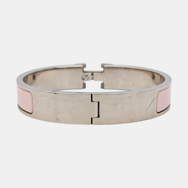 Clic H Metal Silver Bangle