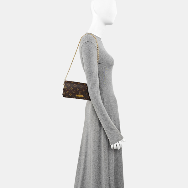 Lily Monogram Coated Canvas Brown