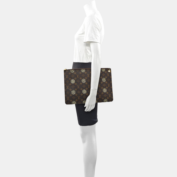 TOILLETTE Monogram Coated Canvas Brown