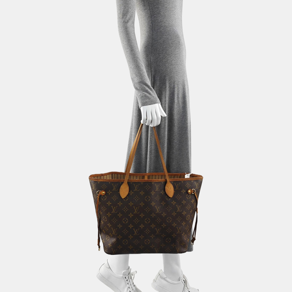 NEVERFULL MM Monogram Coated Canvas Brown