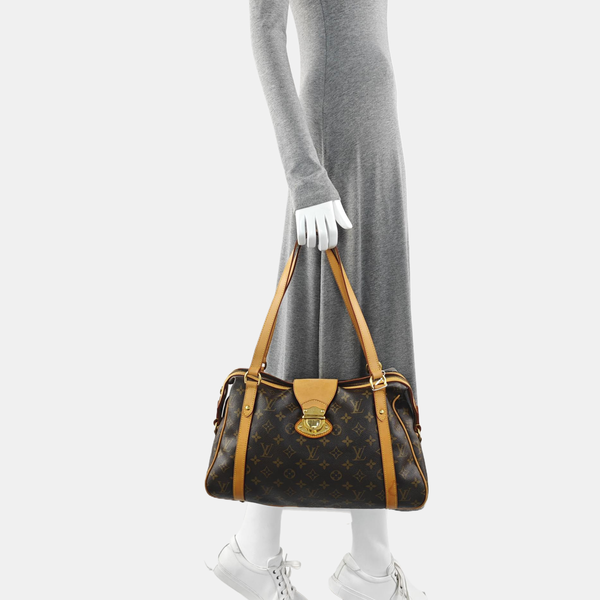STRESA Monogram Coated Canvas Brown