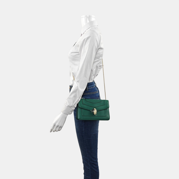 SERPENTI FOREVER Small Calfskin Green