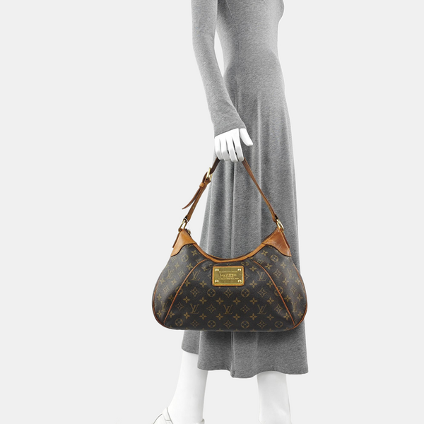 VINTAGE THAMES GM Monogram Coated Canvas Brown