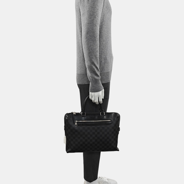 PORTE-DOCUMENTS Damier Graphite Coated Canvas Black