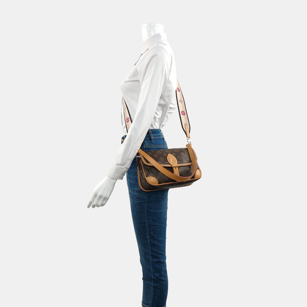 DIANE Monogram Coated Canvas Brown