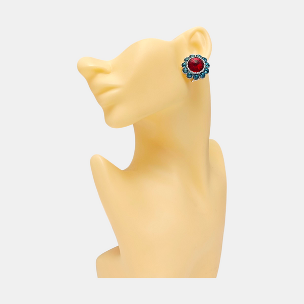 Metal Multicolor Stud Earrings