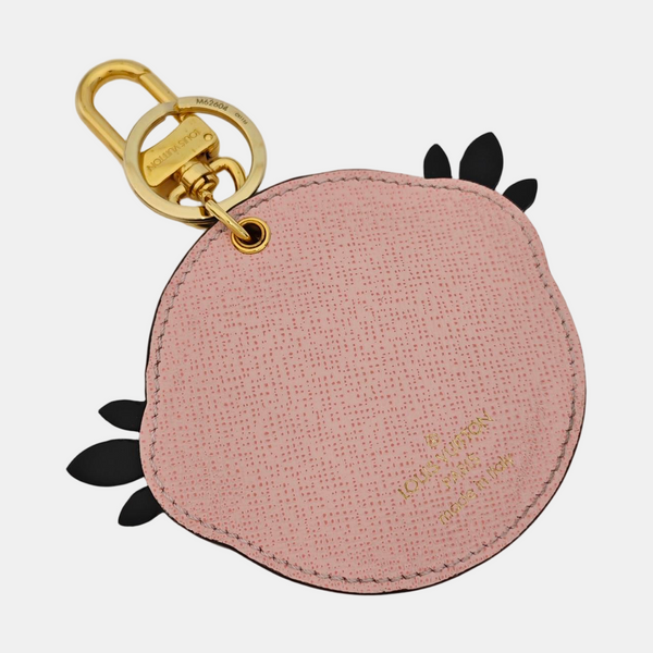 Coated Canvas Bag Charm Brown