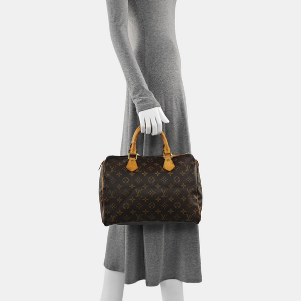 SPEEDY 30 Lona revestida Monogram marrón
