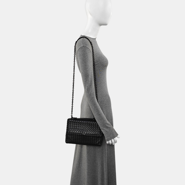 Lambskin Shoulder Bag Black