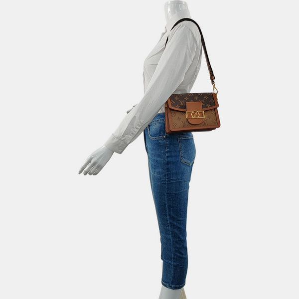 DAUPHINE Mini Monogram Coated Canvas Brown