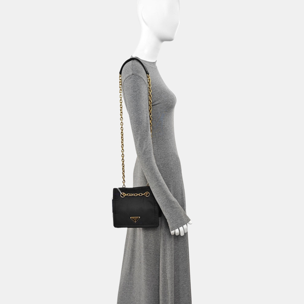 Nylon Shoulder Bag Black