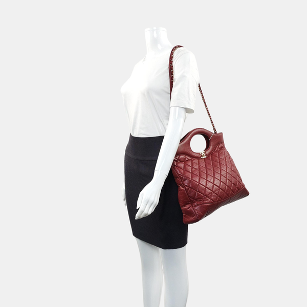 CHANEL 31 Quilted Vintage Calf Red