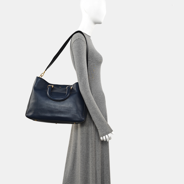 FF Tote Medium Calfskin Blue