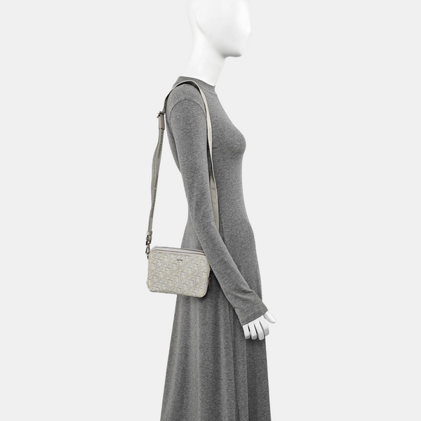 Oblique Canvas Shoulder Bag White