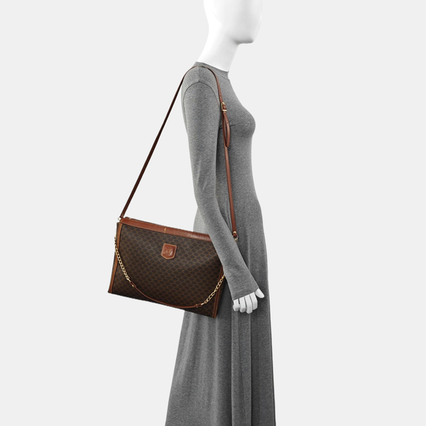 MACADAM CLUTCHES Coated Canvas Brown