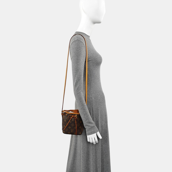 NÉONOÉ Nano Monogram Coated Canvas Brown