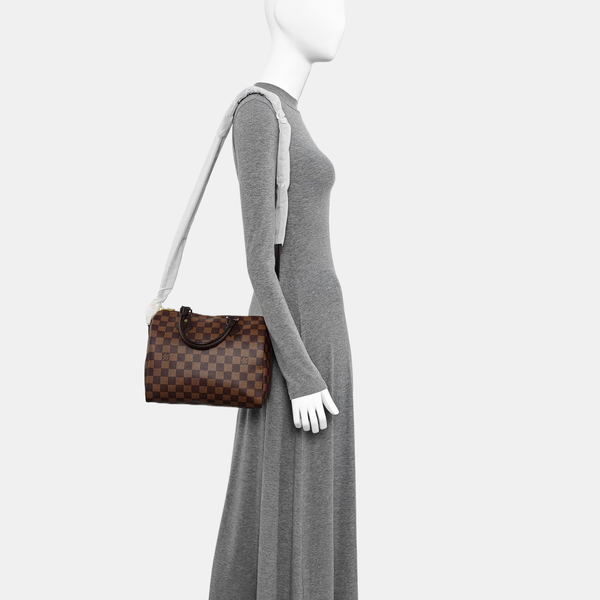 SPEEDY 25 Damier Ebene Coated Canvas Brown