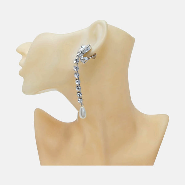 Metal Silver Clip On Earrings