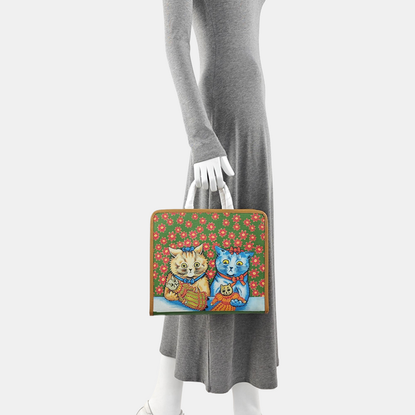 Coated Canvas Top Handle Bag Multicolor
