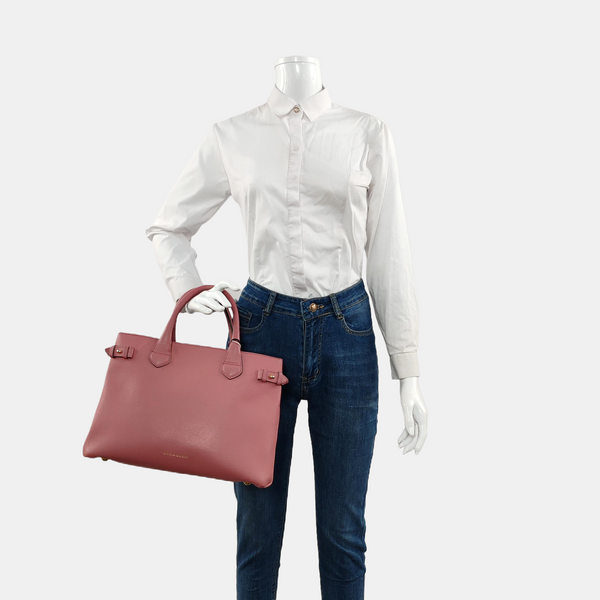 Authenticated pre-owned The Banner Medium Calfskin Pink - Tote Bag at Looply