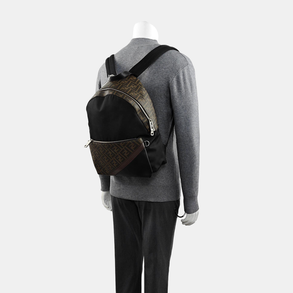 Coated Canvas Backpack Black