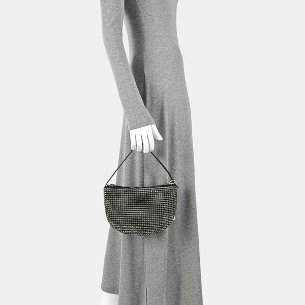 Lab-Grown Diamond Top Handle Bag Black