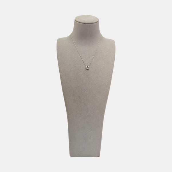 Open Circle Platinum 950 Silver Necklace