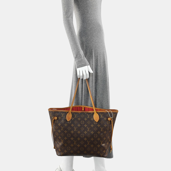 NEVERFULL MM Monogram Coated Canvas Brown