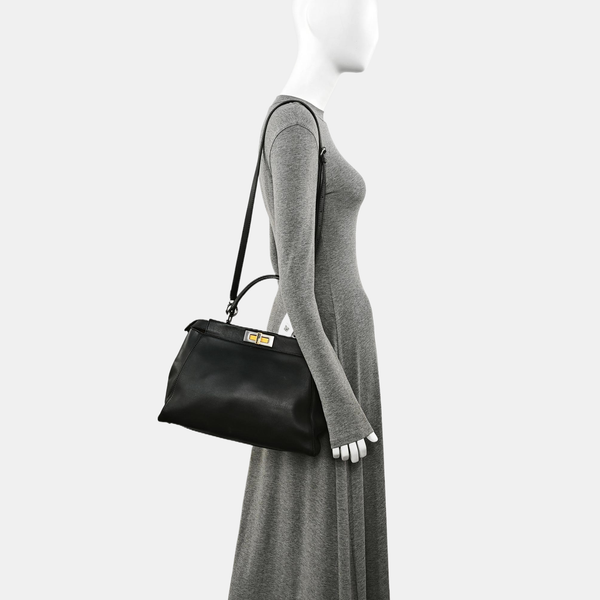 Peekaboo Medium Calfskin Black