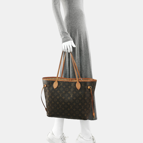 NEVERFULL MM Monogram Coated Canvas Brown