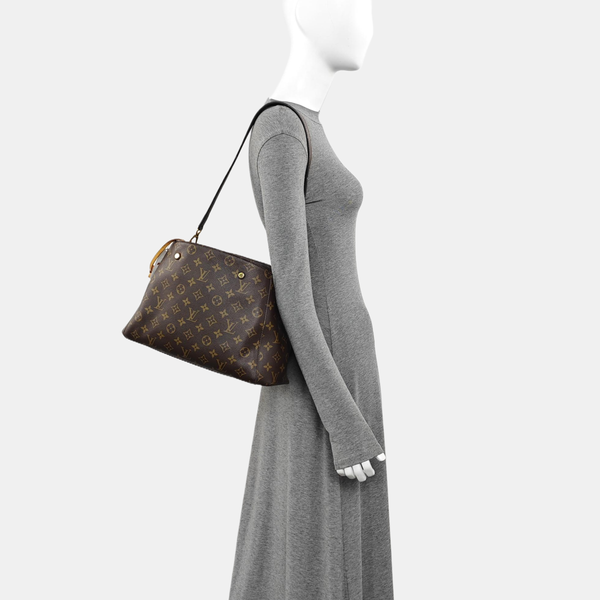 MONTAIGNE Monogram Coated Canvas Brown