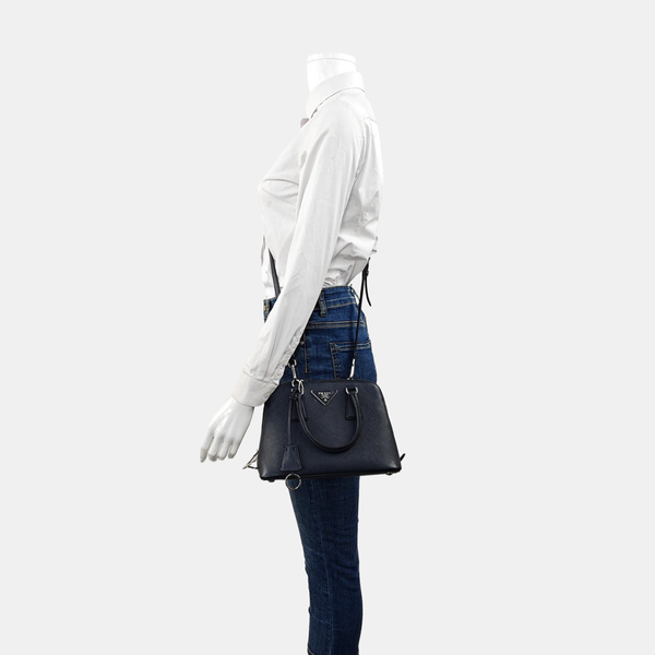 Promenade Small Saffiano Calfskin Blue