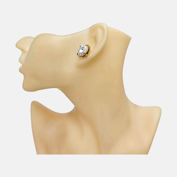 Metal Gold Stud Earrings