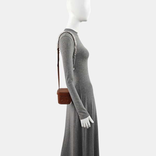 Calfskin Shoulder Bag Brown