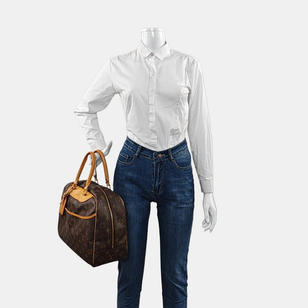 DEAUVILLE MM Monogram Coated Canvas Brown