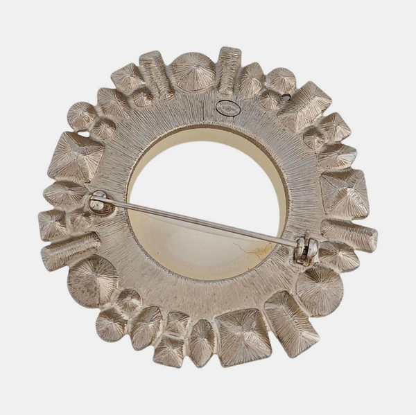 Metal White Brooch