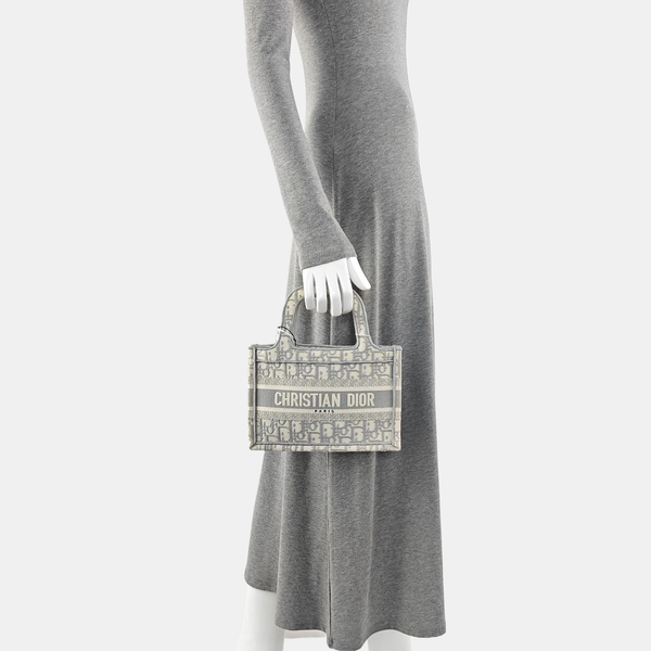 Book Tote Mini Canvas Gray