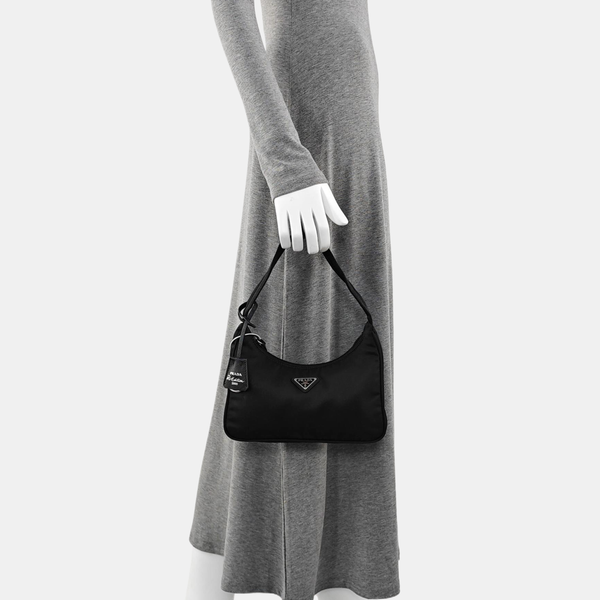 Authenticated pre-owned Re-Edition2005 Mini Nylon Black - Tote Bag at Looply